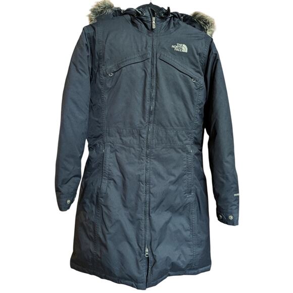 The North Face Arctic Down Parka Black M | Waterproof Winter Coat Faux Fur Hood - Picture 3 of 6